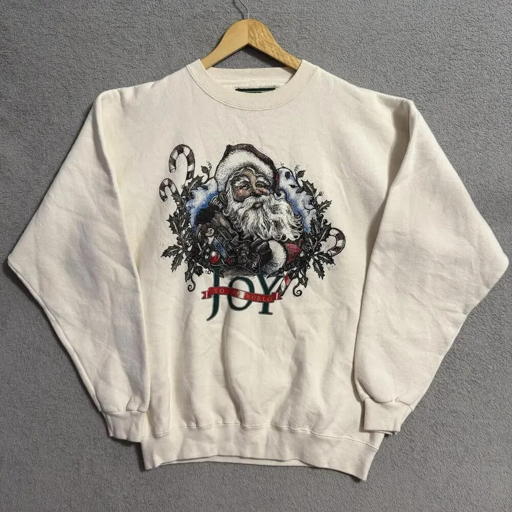 Vintage Snowshoe Santa Claus Graphic Sweatshirt Men’s - Picture 1 of 6